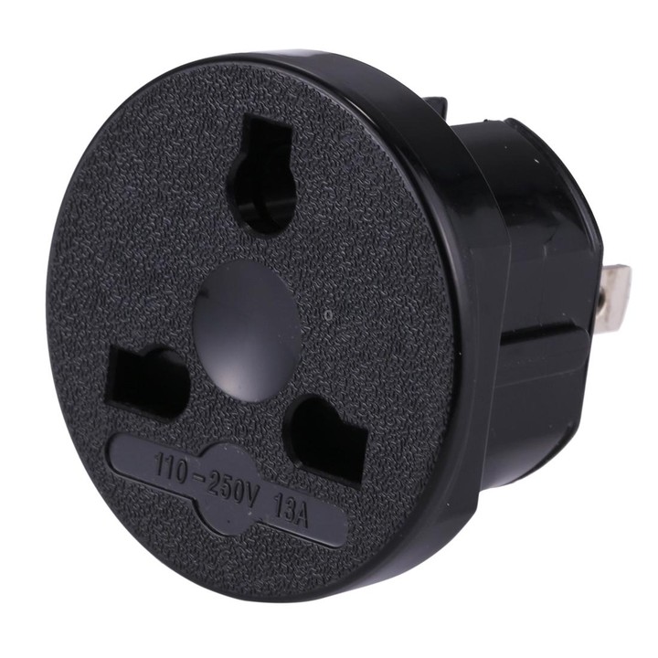 All in 1 EU + AU + UK + US Plug Travel Universal Adaptor(Black)