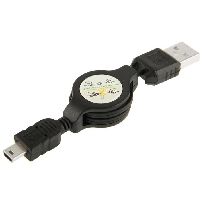 USB 1.1 to Mini 5 Pin USB Retractable Data & Charger Cable for Motorola V3 / Mobile Phone / MP3 / MP4 / Digital Camera / GPS, Le