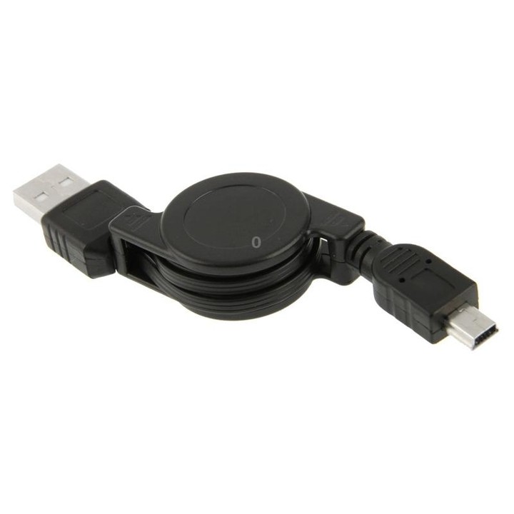 USB 1.1 to Mini 5 Pin USB Retractable Data & Charger Cable for Motorola V3 / Mobile Phone / MP3 / MP4 / Digital Camera / GPS, Le
