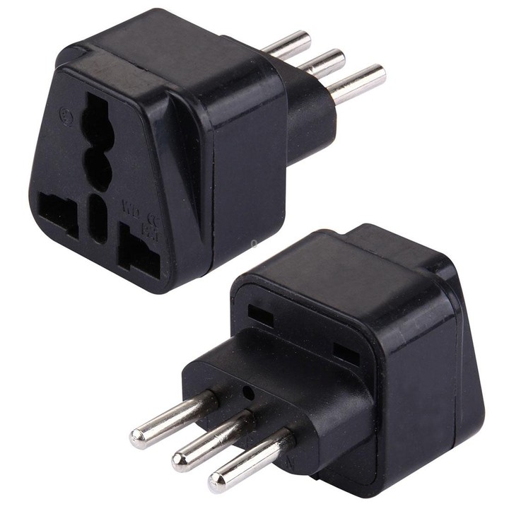 Plug Adapter, Travel Power Adaptor with Italian Plug(Black)