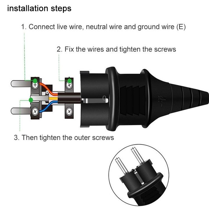 Plug Adapter, Travel Power Adaptor with EU Plug