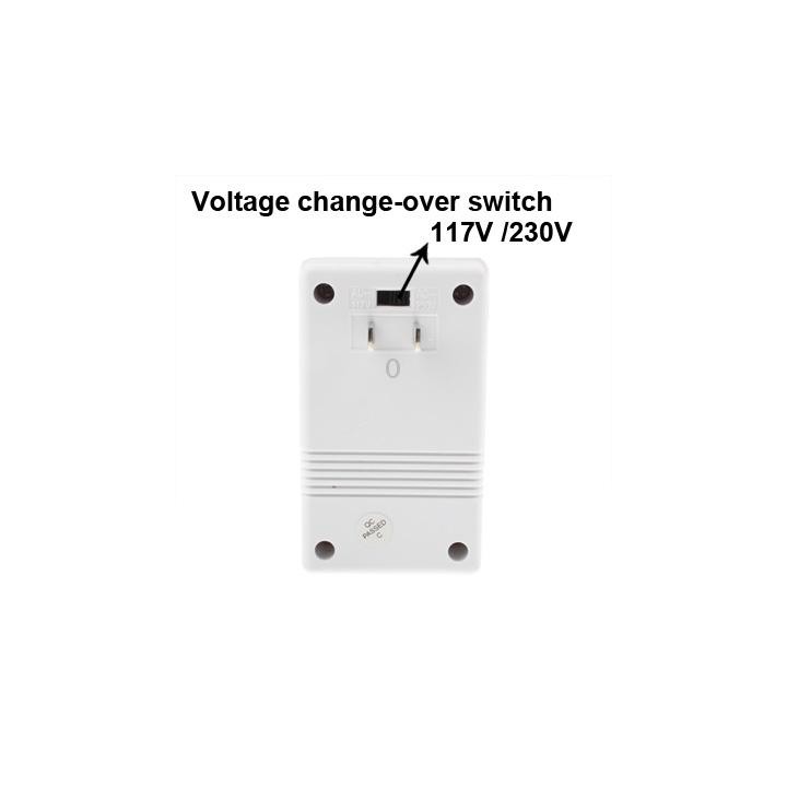 US Plug Adapter,100W Power Converter AC117V to AC230V(White)