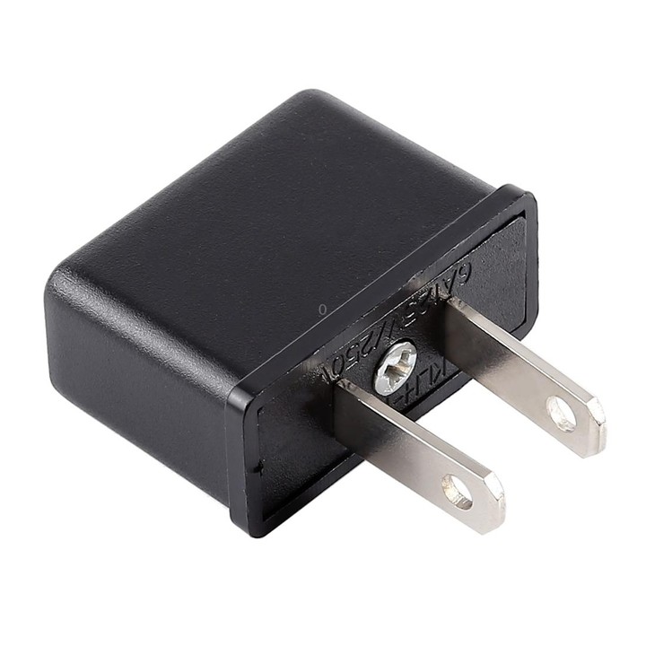 US & EU & AU Plug to US Plug AC Wall Universal Travel Power Socket Plug Adaptor(Black)