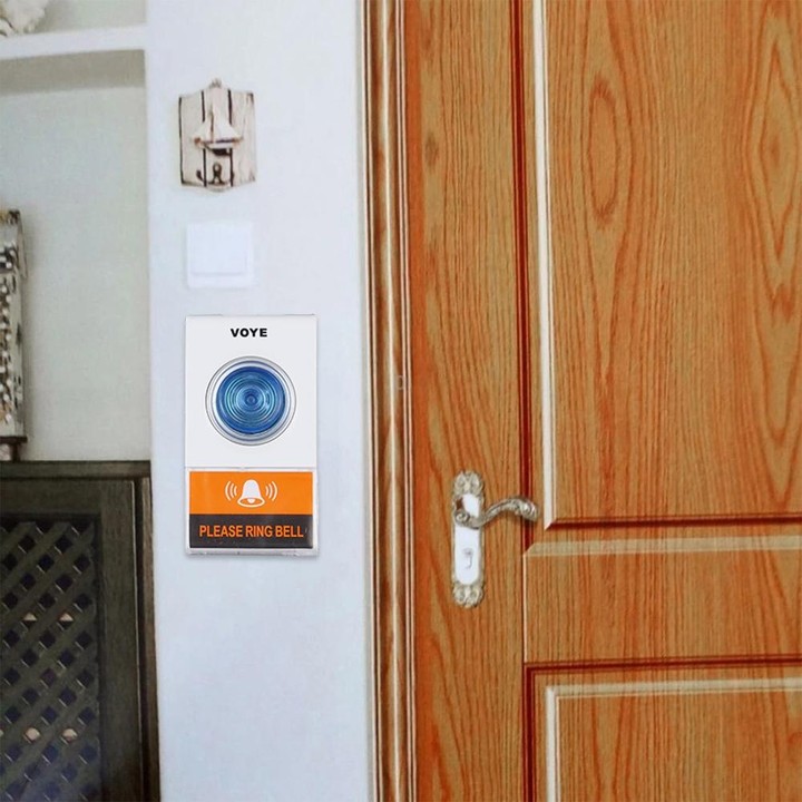 VOYE V005A Wireless Remote Doorbell with 38 Polyphony Sounds(White)