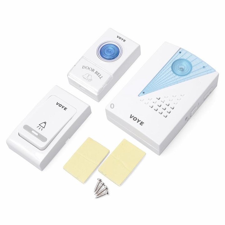 VOYE V001AB Wireless Doorbell with 2 Remote Control(White)