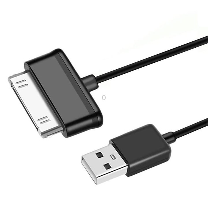 1m 30 Pin to USB Cable, For Galaxy Tab P1000 / P3100 / P5100 / P6200 / P6800 / P7100 / P7300 / P7500 / N5100 / N8000(Black)