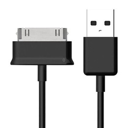 1m 30 Pin to USB Cable, For Galaxy Tab P1000 / P3100 / P5100 / P6200 / P6800 / P7100 / P7300 / P7500 / N5100 / N8000(Black)