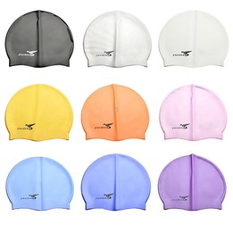 Pure Color Style Elastic Silicone Swimming Cap / Swimming Hat, SC301(White)
