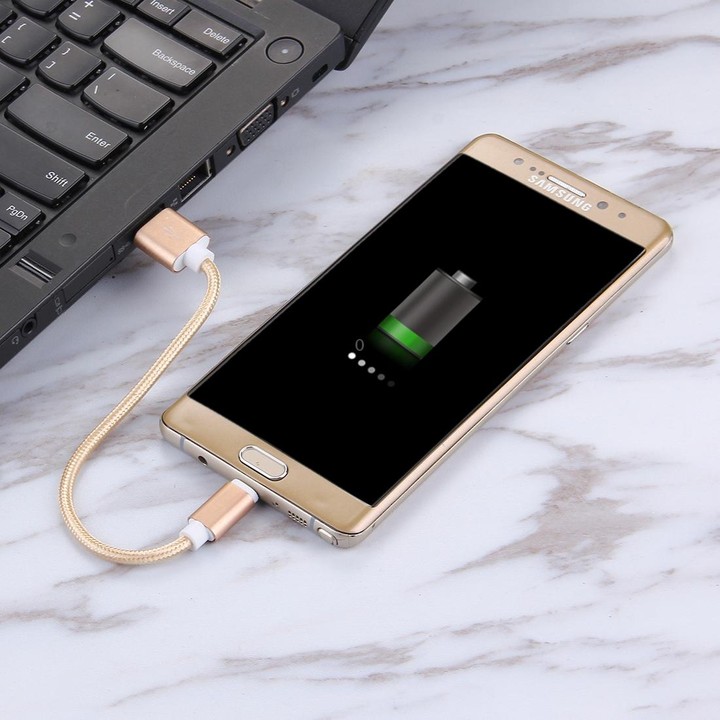 Woven Style USB-C / Type-C 3.1 Male to USB 2.0 Male Data Sync Charging Cable, Cable Length: 20cm(Gold)
