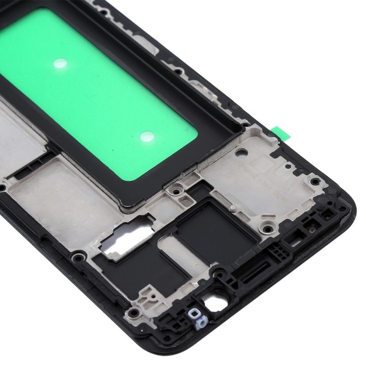 For Galaxy C8 Front Housing LCD Frame Bezel Plate(Black)