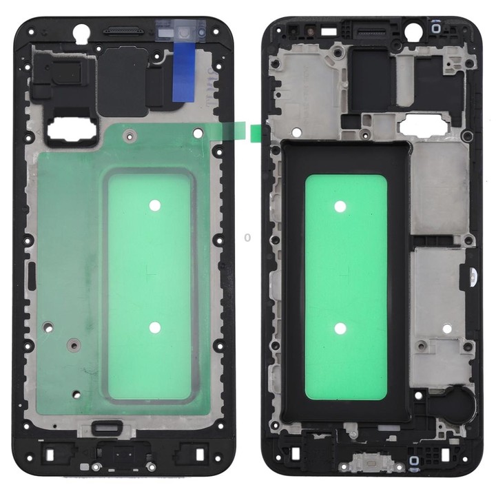 For Galaxy C8 Front Housing LCD Frame Bezel Plate(Black)