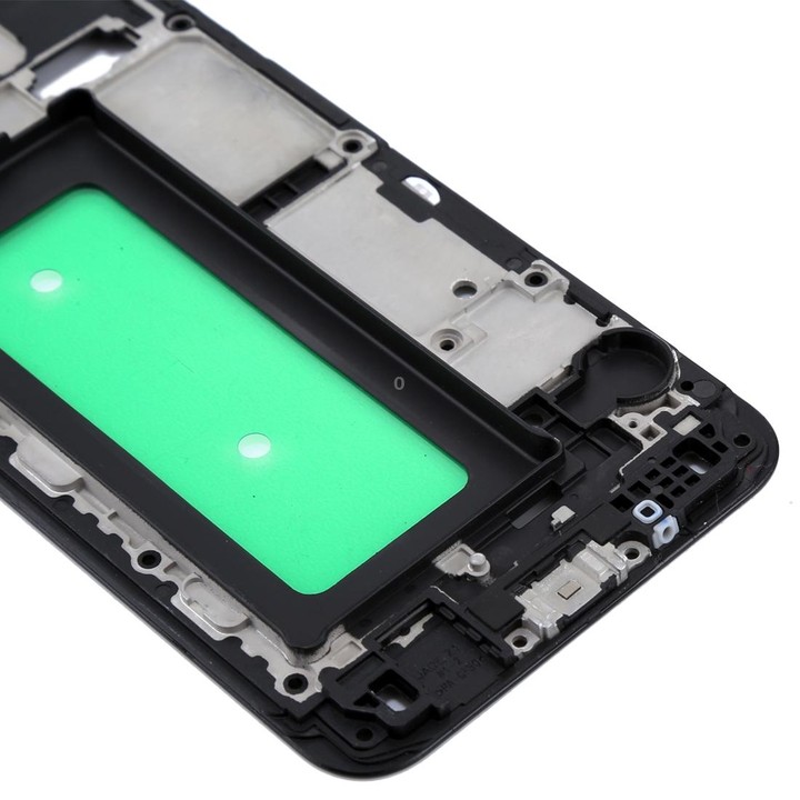 For Galaxy C8 Front Housing LCD Frame Bezel Plate(Black)
