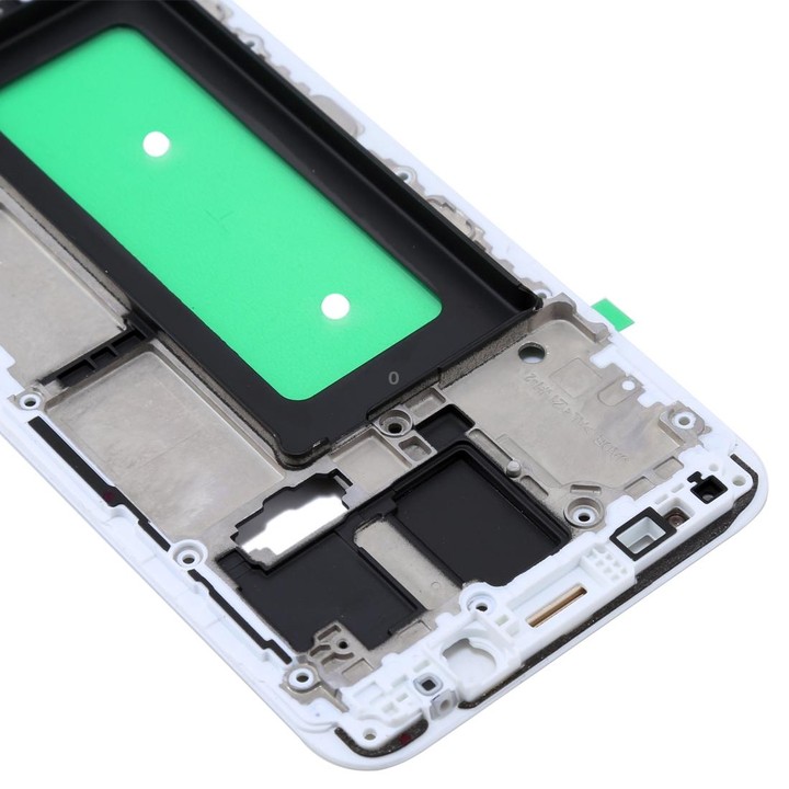 For Galaxy C8 Front Housing LCD Frame Bezel Plate(White)
