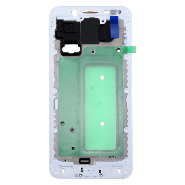 For Galaxy C8 Front Housing LCD Frame Bezel Plate(White)