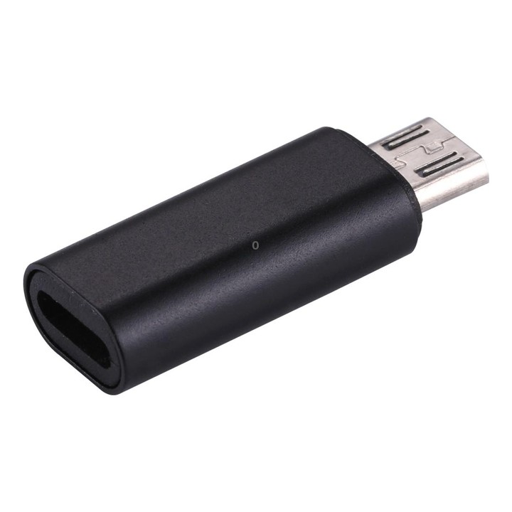8 Pin Female to Micro USB Male Metal Shell Adapter, For Samsung / Huawei / Xiaomi / Meizu / LG / HTC and Other Smartphones(Black