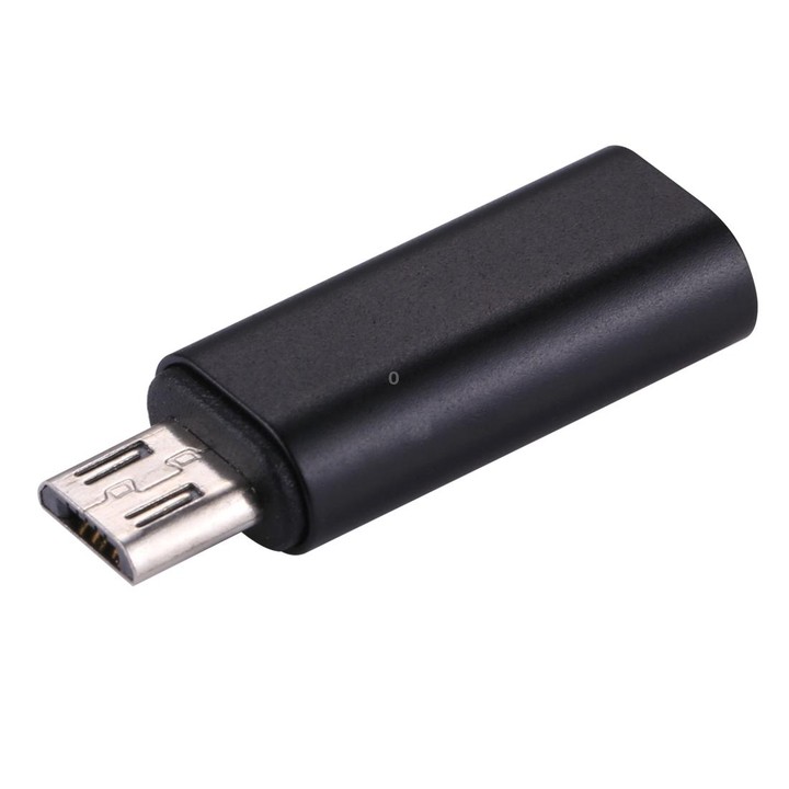 8 Pin Female to Micro USB Male Metal Shell Adapter, For Samsung / Huawei / Xiaomi / Meizu / LG / HTC and Other Smartphones(Black