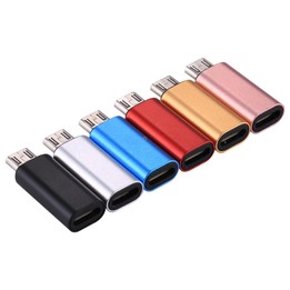8 Pin Female to Micro USB Male Metal Shell Adapter, For Samsung / Huawei / Xiaomi / Meizu / LG / HTC and Other Smartphones(Silve