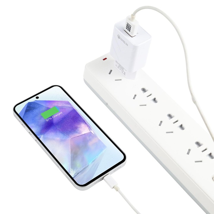 LZ-715 18W QC3.0 USB Single Port Fast Travel Charger, EU Plug (White)