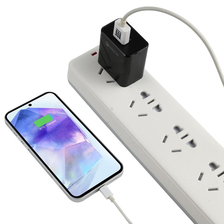 LZ-715 18W QC3.0 USB Single Port Fast Travel Charger, US Plug (Black)