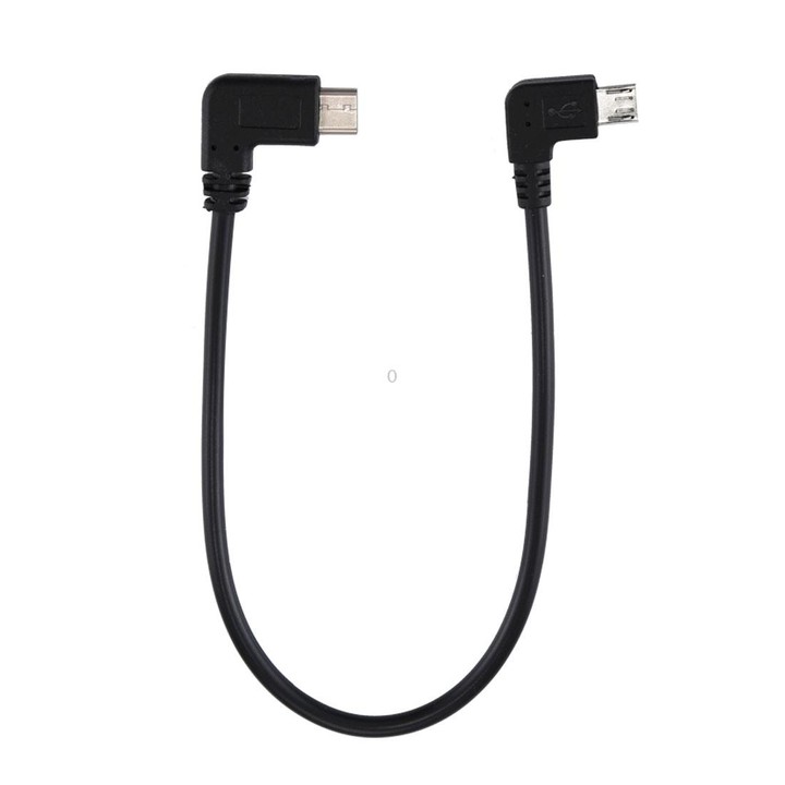 USB-C / Type-C Male Elbow to Micro USB Male Elbow Adapter Cable, Total Length: about 25cm, For Samsung, Huawei, Xiaomi, HTC, Mei