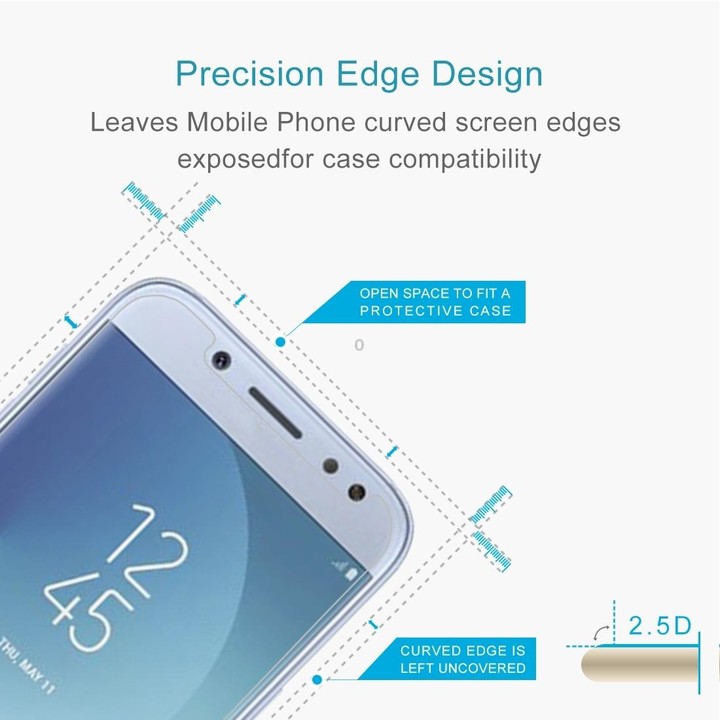 2 PCS For Galaxy J5 (2017) (EU Version) 0.26mm 9H Surface Hardness 2.5D Explosion-proof Non-full Screen Tempered Glass Screen Fi