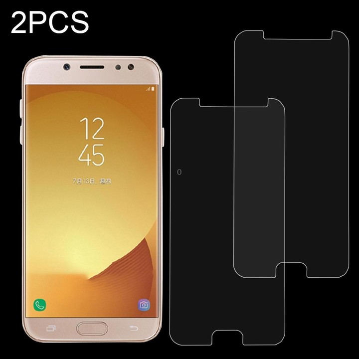 2 PCS For Galaxy J7 (2017) (EU Version) 0.26mm 9H Surface Hardness 2.5D Explosion-proof Non-full Screen Tempered Glass Screen Fi
