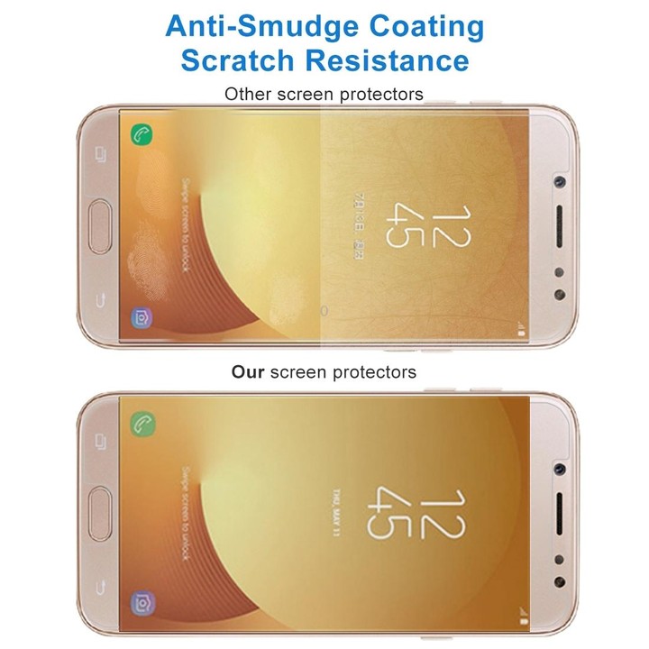 2 PCS For Galaxy J7 (2017) (EU Version) 0.26mm 9H Surface Hardness 2.5D Explosion-proof Non-full Screen Tempered Glass Screen Fi