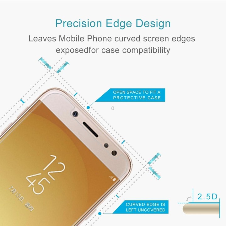 10 PCS For Galaxy J7 (2017) (EU Version) 0.26mm 9H Surface Hardness 2.5D Explosion-proof Non-full Screen Tempered Glass Screen F