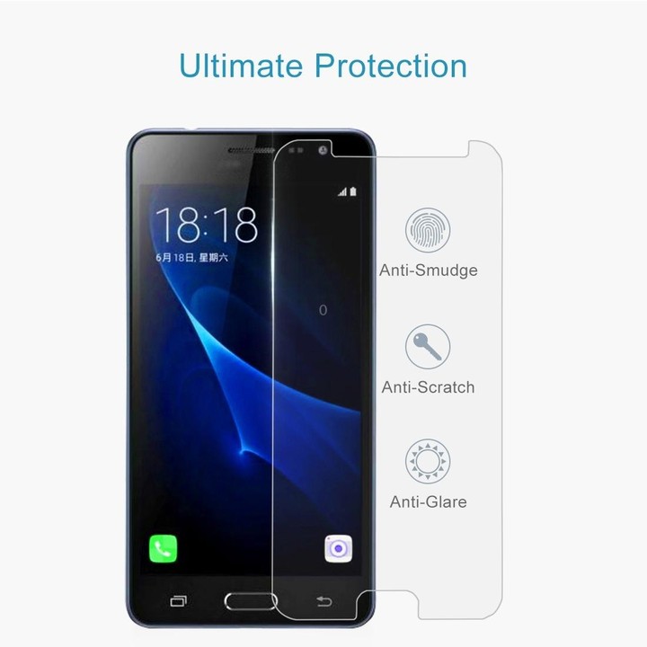 50 PCS for Galaxy J3 (2017) (EU Version) 0.26mm 9H Surface Hardness 2.5D Explosion-proof Non-full Screen Tempered Glass Screen F