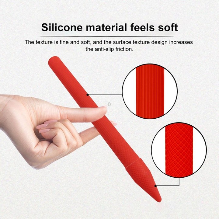 Stylus Pen Silica Gel Protective Case for Microsoft Surface Pro 5 / 6 (Red)