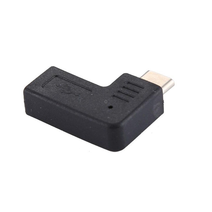 Micro USB Female to USB-C / Type-C Male Elbow Adapter Converter, For Samsung, Huawei, Xiaomi, HTC, Meizu, Sony and other Smartph