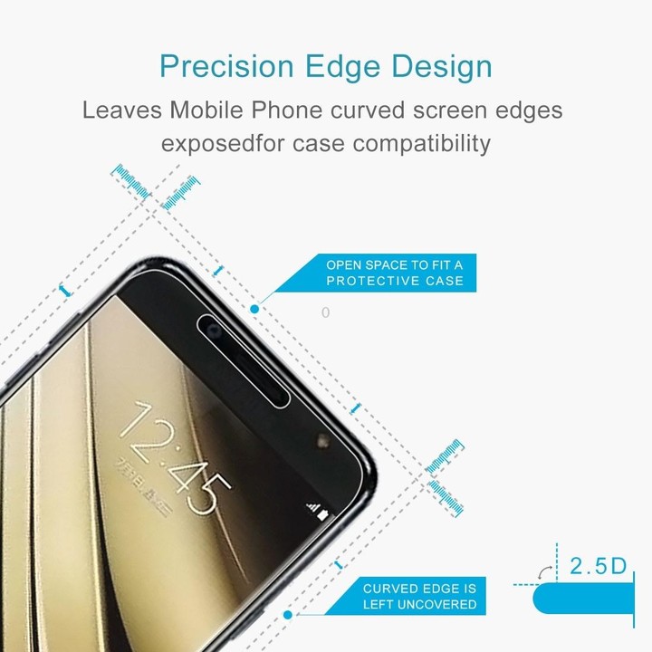 10 PCS 9H 2.5D Tempered Glass Film for Galaxy C7 (2017)