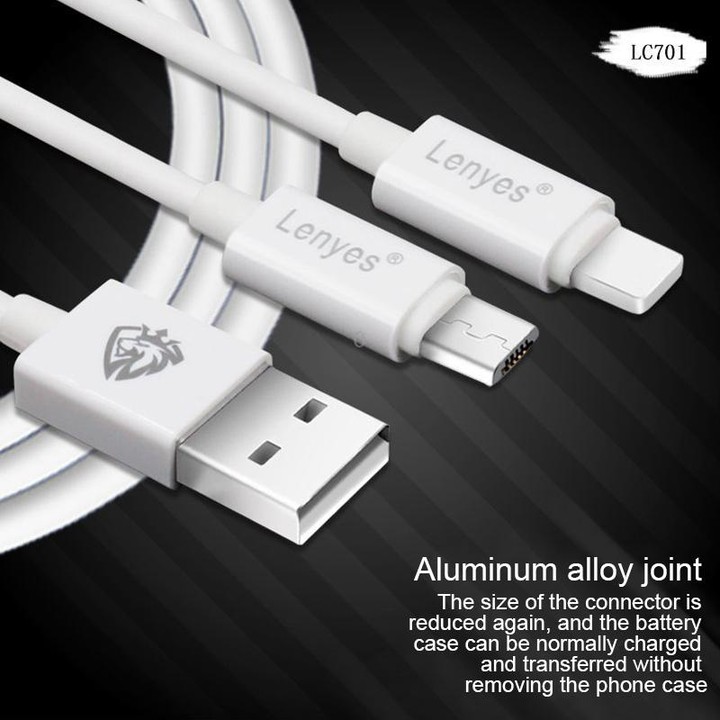 Lenyes LC701 2m 2.0A Output USB to Micro USB PVC Data Sync Fast Charging Cable