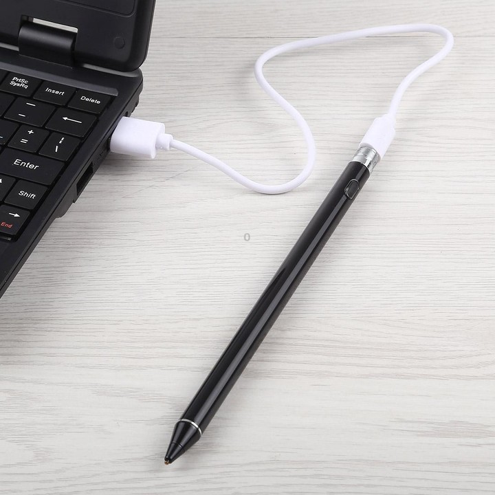 Long Universal Rechargeable Capacitive Touch Screen Stylus Pen with 2.3mm Superfine Metal Nib for iPhone, iPad, Samsung, and Oth