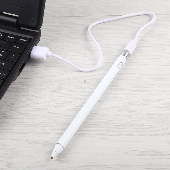 Long Universal Rechargeable Capacitive Touch Screen Stylus Pen with 2.3mm Superfine Metal Nib for iPhone, iPad, Samsung, and Oth