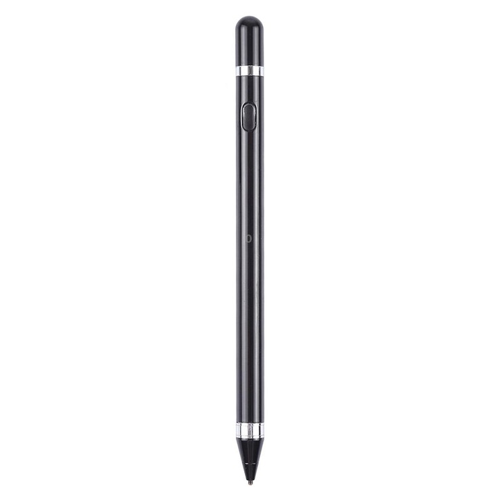 Short Universal Rechargeable Capacitive Touch Screen Stylus Pen with 2.3mm Superfine Metal Nib, For iPhone, iPad, Samsung, and O