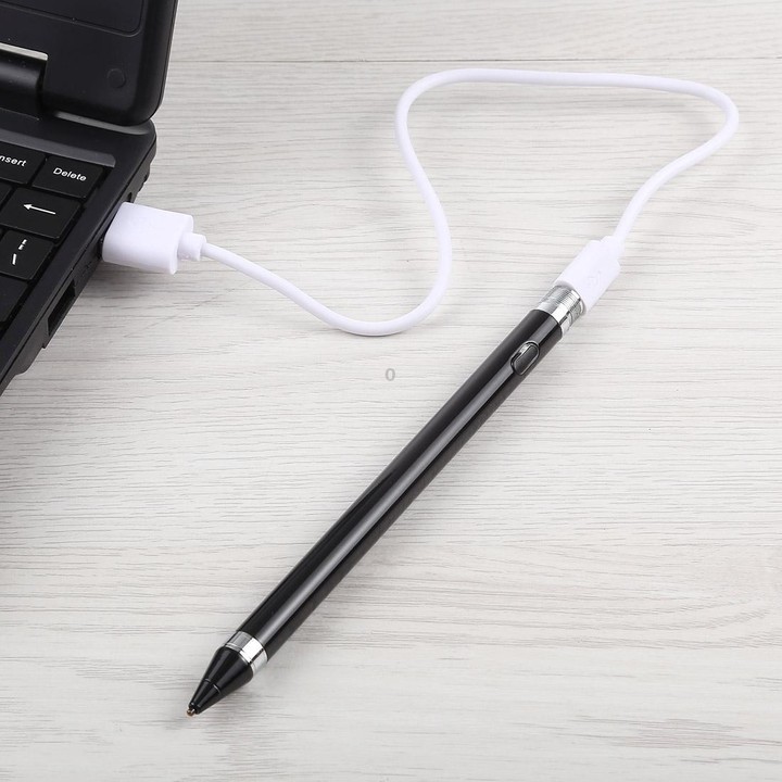 Short Universal Rechargeable Capacitive Touch Screen Stylus Pen with 2.3mm Superfine Metal Nib, For iPhone, iPad, Samsung, and O
