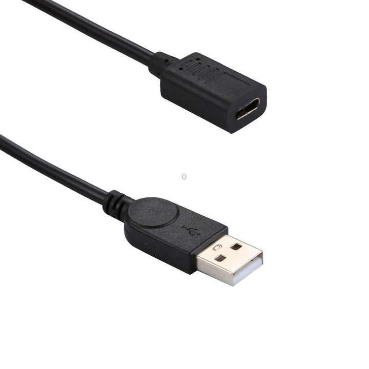 USB-C / Type-C Female to USB 2.0 Male Adapter Cable, Total Length: 33cm