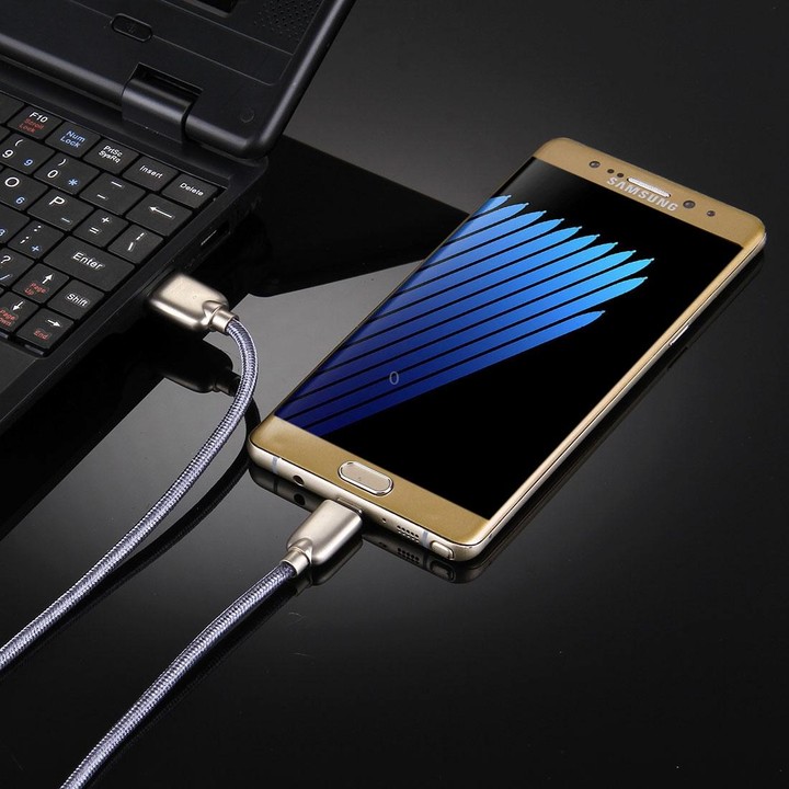 1M Woven Style Metal Head 108 Copper Cores USB-C / Type-C to USB Data Sync Charging Cable (Grey)