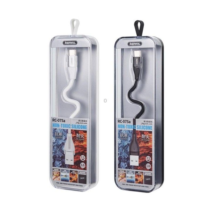 REMAX RC-075a 1m 2.1A USB to USB-C / Type-C Jell Data Cable (White)