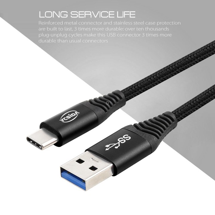 1.2m Nylon Braided Cord USB to Type-C Data Sync Charge Cable with 110 Copper Wires, Support Fast Charging(Black)