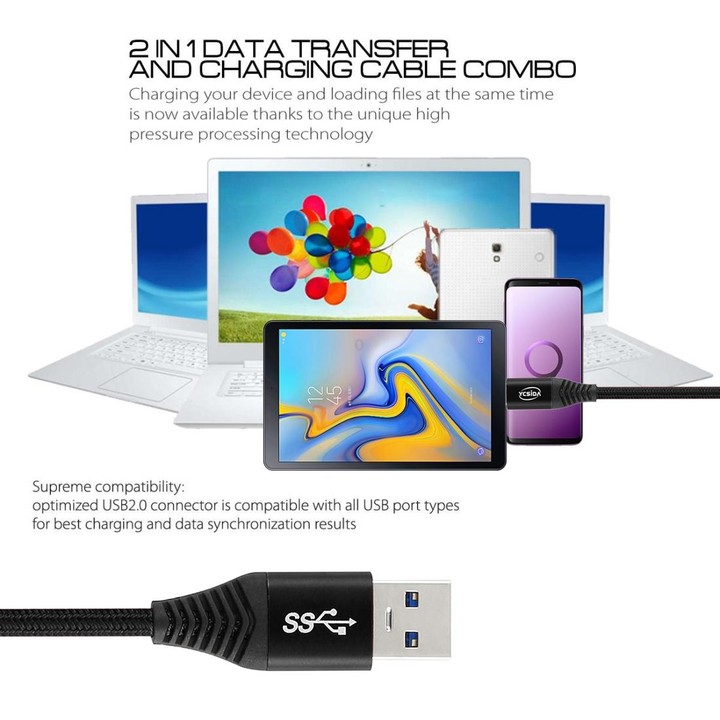 1.2m Nylon Braided Cord USB to Type-C Data Sync Charge Cable with 110 Copper Wires, Support Fast Charging(Black)