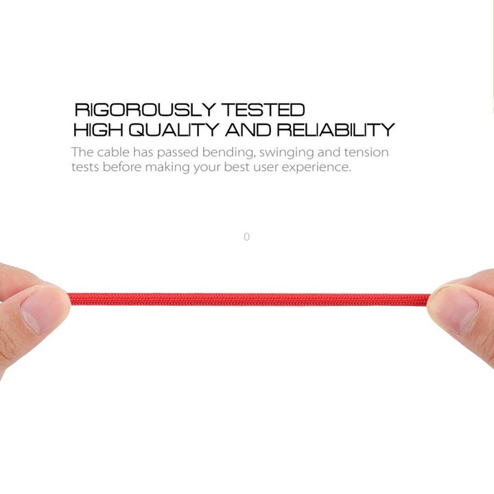 1.2m Nylon Braided Cord USB to Type-C Data Sync Charge Cable with 110 Copper Wires, Support Fast Charging(Red)