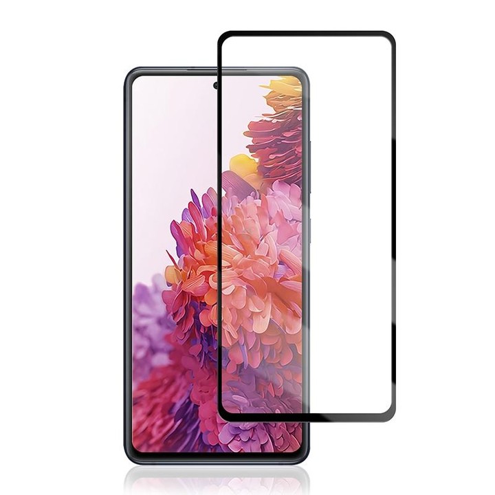mocolo 0.33mm 9H 2.5D Full Glue Silk Print Tempered Glass Film for Samsung Galaxy S20 FE 5G, Support Fingerprint Unlock(Black)