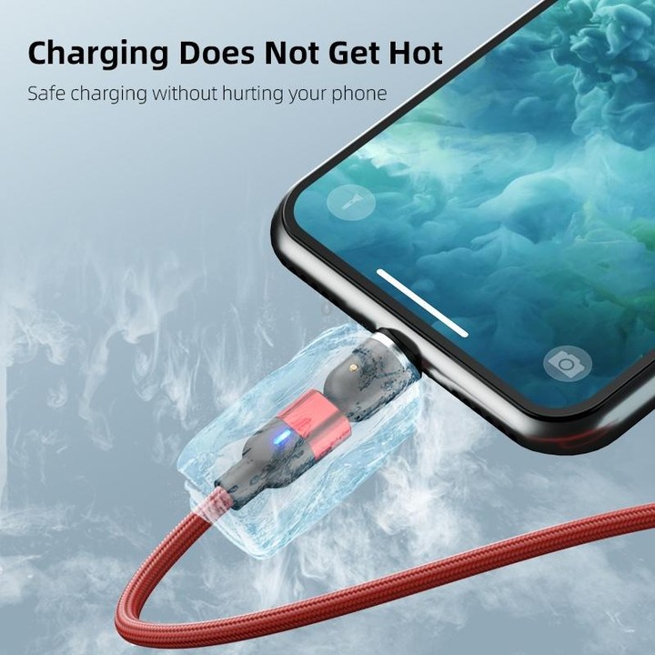 1m 3A Output USB to Micro USB 540 Degree Rotating Magnetic Data Sync Charging Cable (Black)