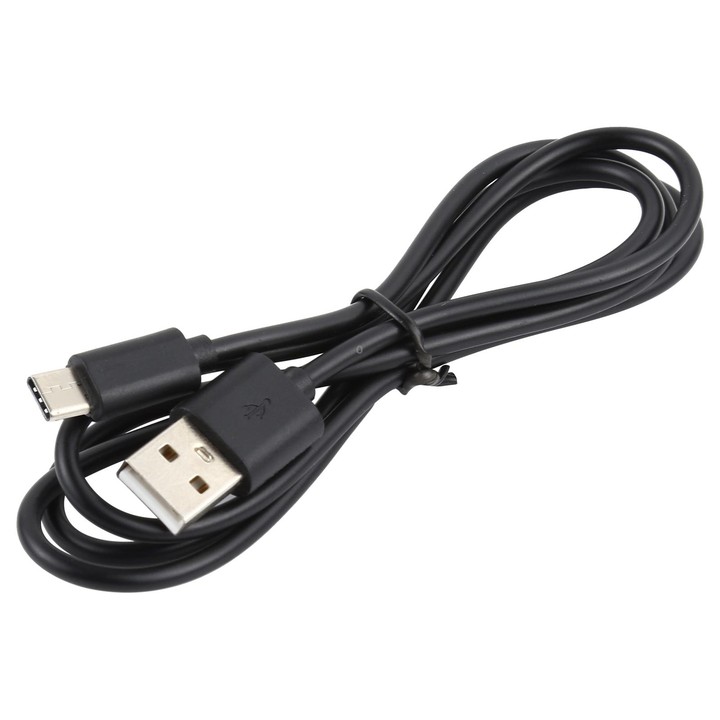LZ-728 2 in 1 18W QC 3.0 USB Interface Travel Charger + USB to USB-C / Type-C Data Cable Set, EU Plug, Cable Length: 1m(Black)