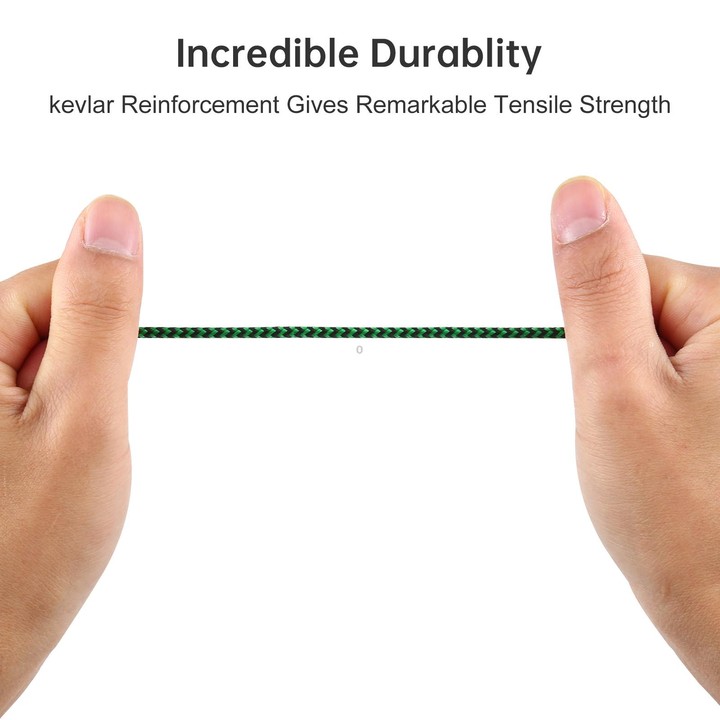 3 PCS K10 3.5mm Male to Male Nylon Braided Audio Cable, Length: 1m(Green)