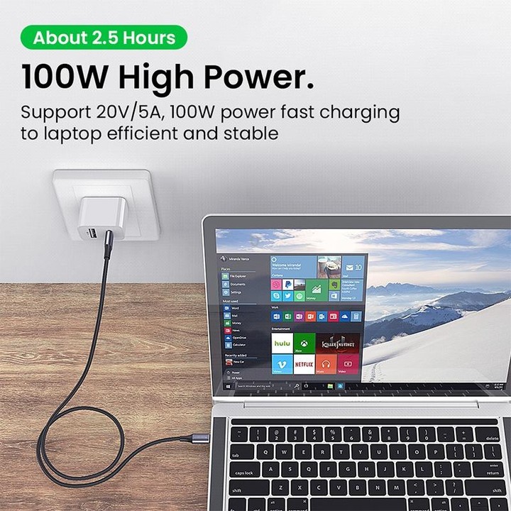 USB-C / Type-C Male to USB-C / Type-C Male Transmission Data Charging Cable, Cable Length: 2m