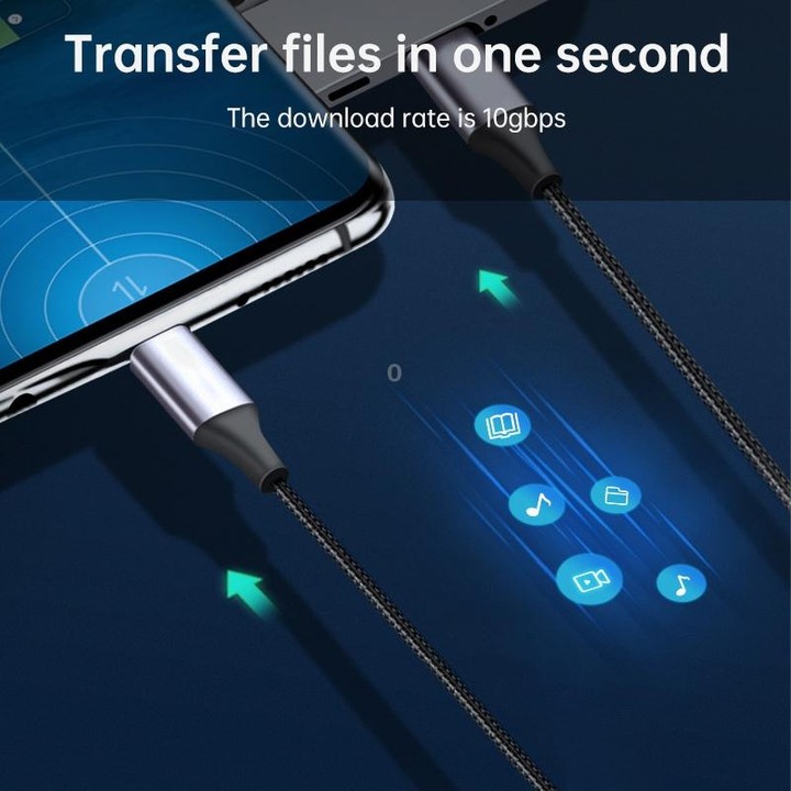 USB-C / Type-C Male to USB-C / Type-C Male Transmission Data Charging Cable, Cable Length: 2m