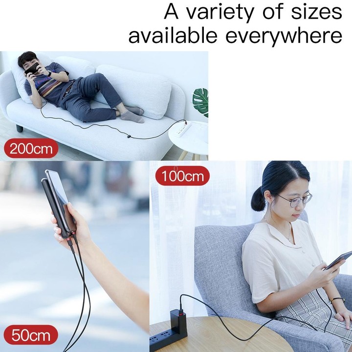 Baseus 1m 2.4A USB to Micro USB Cafule Double-sided Insertion Braided Cord Data Sync Charging Cable (Red Black)